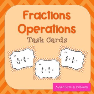 Link to Product: Fractions Operations Task Cards