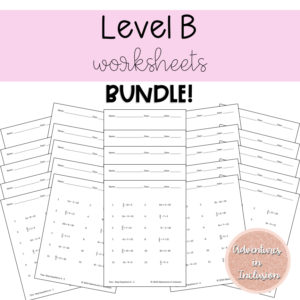 Link to Product: Level B Worksheets Bundle