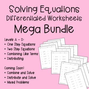 Link to Product : Differentiated Worksheets Mega Bundle